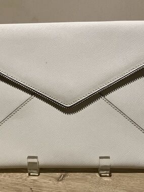 Rebecca Minkoff  Envelope Clutch in Off-White with callouts